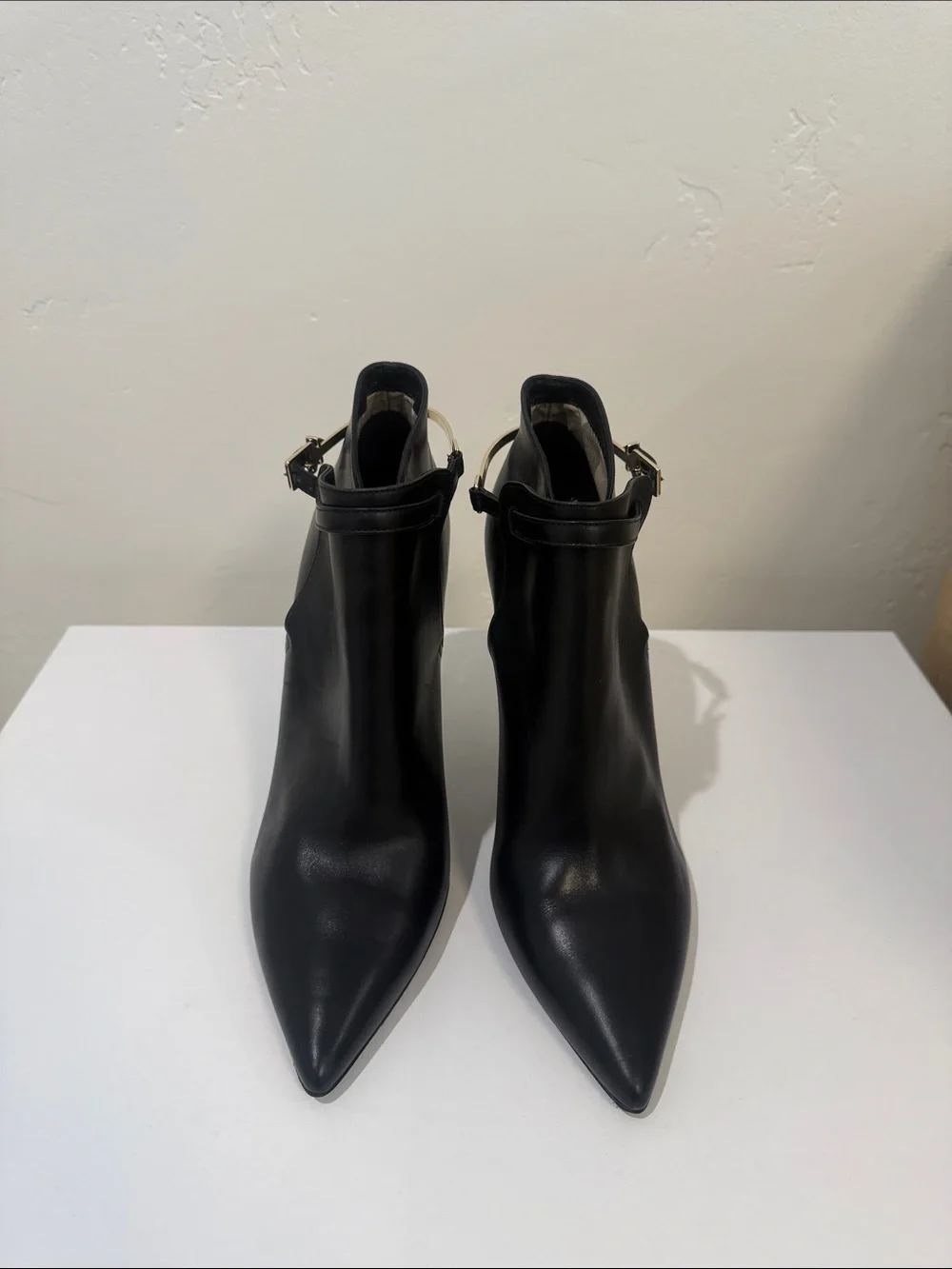 Burberry Black Pointed-Toe Stiletto Ankle Boots